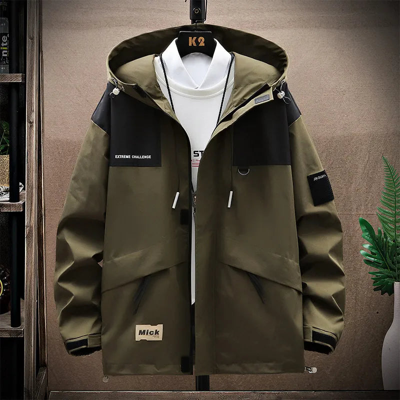 Windbreak Jacket Men Fashion Casual Patchwork Jacket Coat Plus Size 8XL 9XL Spring Autumn Waterproof Jackets Male Outerwear