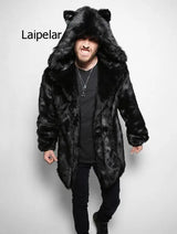 Casual Imitation Fur Jacket Coat Men's Winter Casual Warm Mink Coats