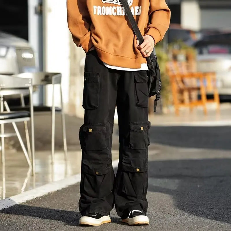 iphop Overalls Baggy Casual High Street Mopping Trousers