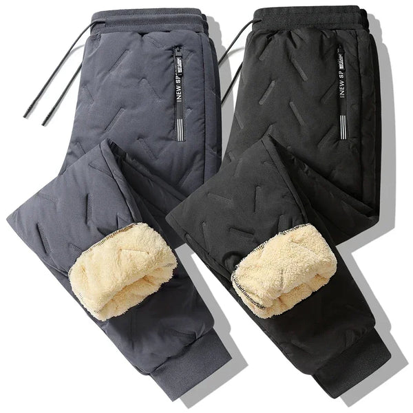Fleece Pants For Men Lambs Wool Warm Trousers