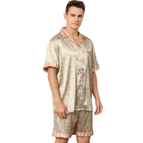 Men's Summer Printed Short-sleeved Shorts Pajamas