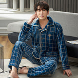 Men's Winter Flannel Pajamas Suit